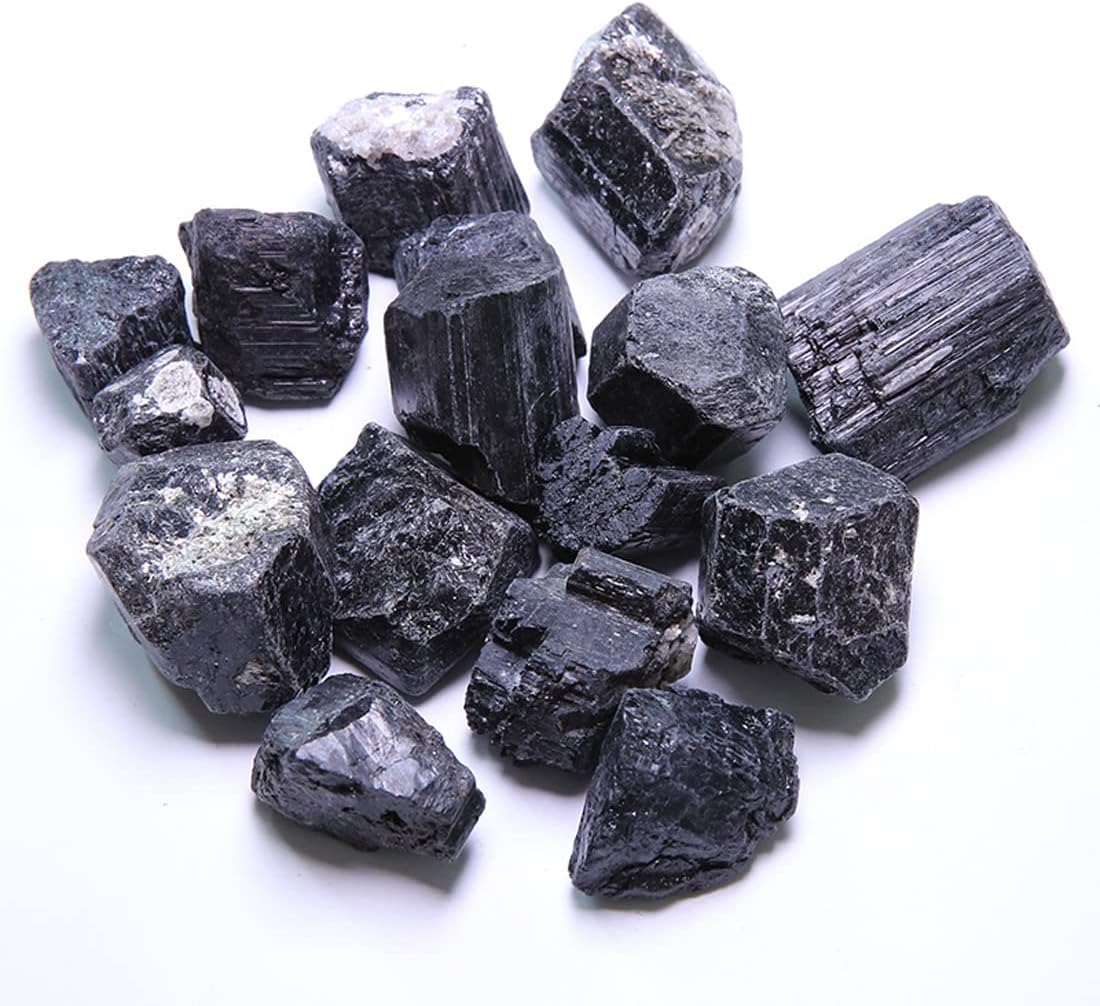 Cluster of Black Tourmaline Raw Crystals