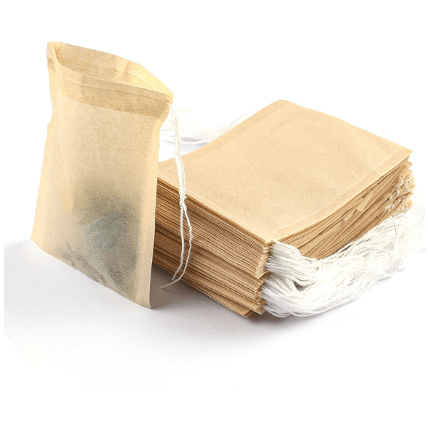 100 Pcs Tea Bags for Loose Tea, Disposable Tea Bags with Drawstring Unbleached Tea Filter Bags Empty Tea Bags for Loose Leaf Tea and Coffee