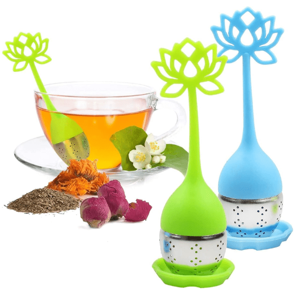 Aruiteng stainless steel Tea Infuser with Flower Shaped Silicone Handle